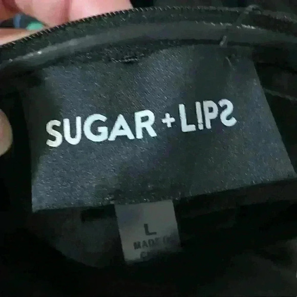 BLACK SUEDE Eyelet Embroidered Trim Self-Tie Halter Neck Open Back Jumpsuit - Picture 8 of 8